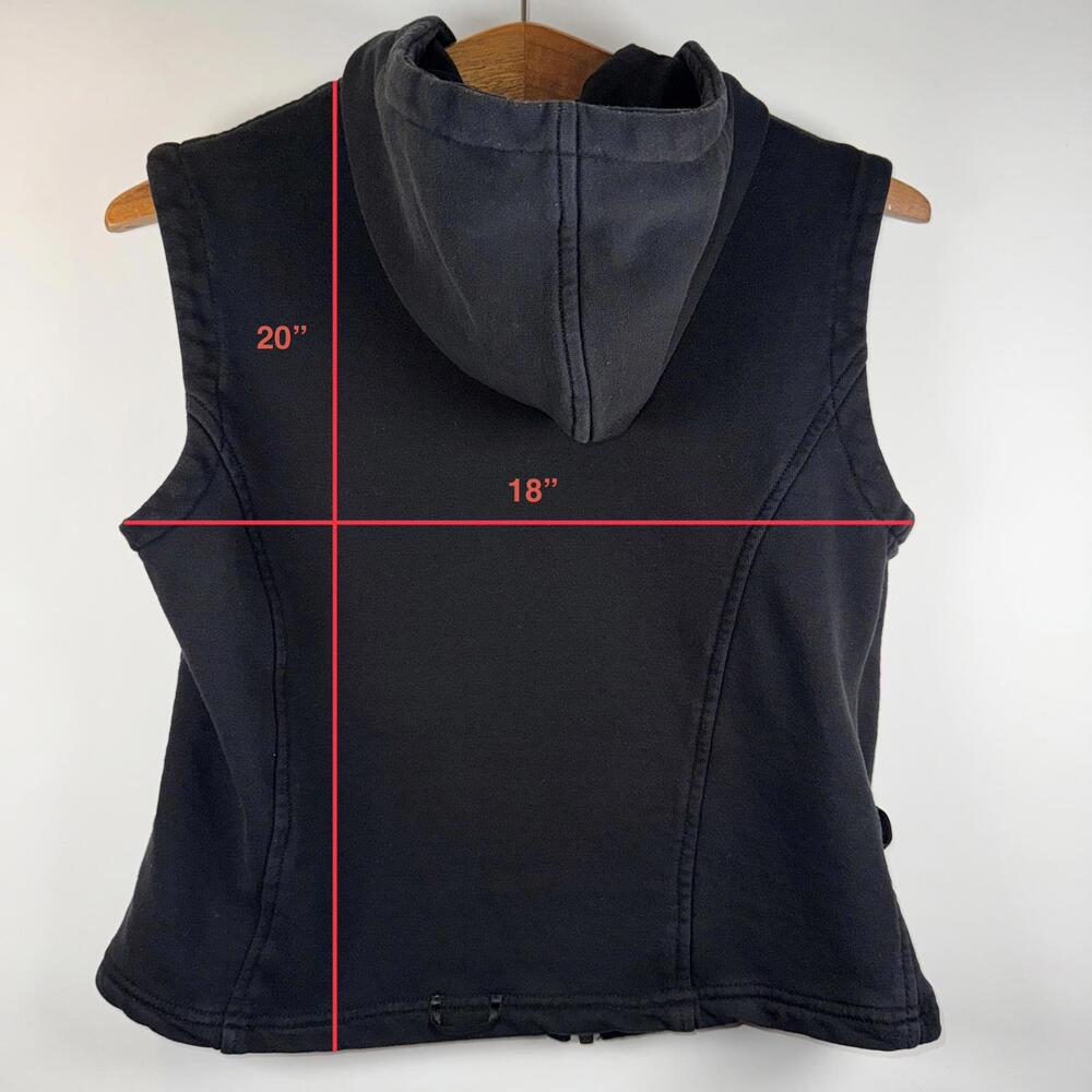 Harley-Davidson Black Full-Zip Hooded Vest Liner - M - Picture 6 of 6